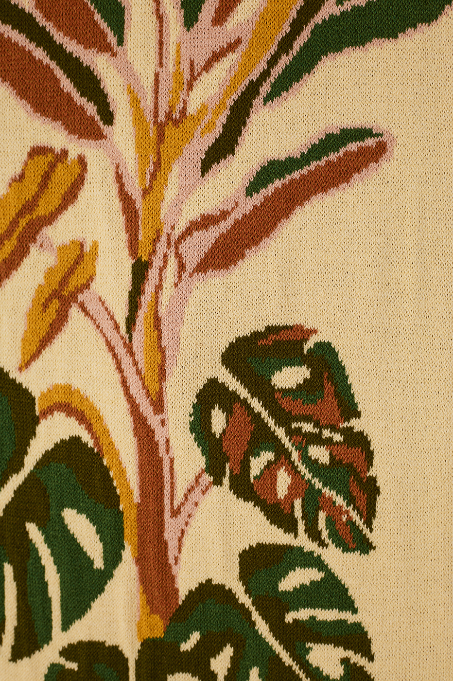 Tropikat Print Jacquard Jnit Cardigan