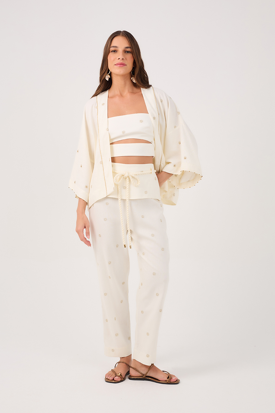 Linen Kimono Lurex Sun Embroidery_2
